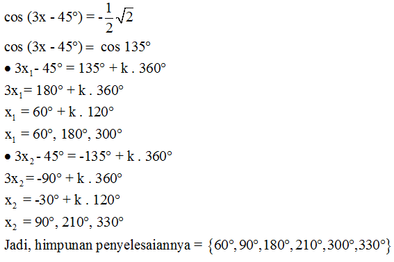 Persamaan Trigonometri Sederhana Matematika Kelas 10